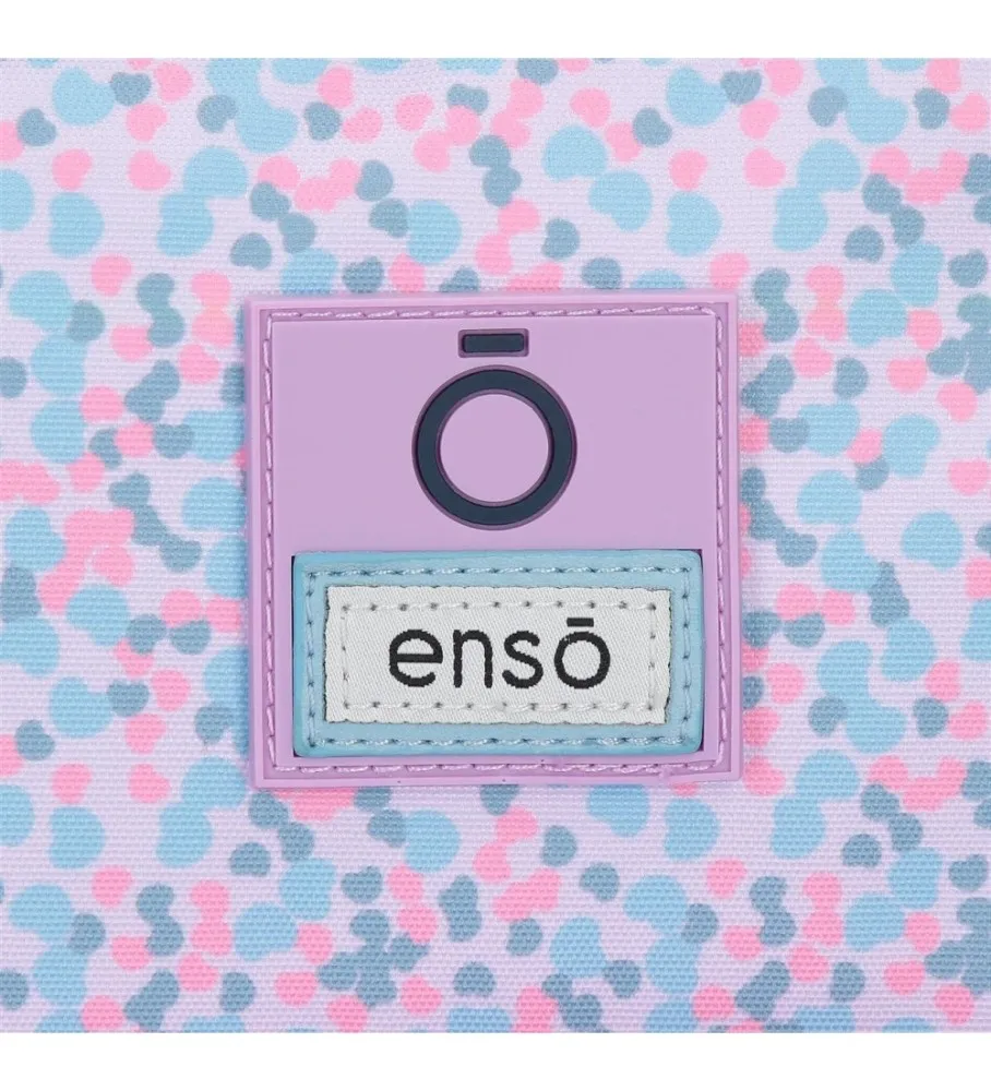 MOCHILA ENSO CUTE GIRL DOBLE COMPARTIMENTO LILA 32X44X17CM
